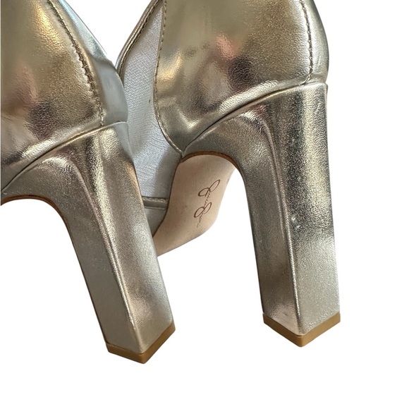 NWOB Jessica Simpson Silver Pylise Rhinestone Embellished Pointed Toe Size 8.5 - Picture 4 of 5